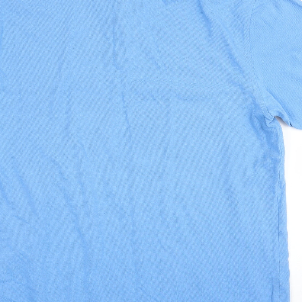 Tommy Hilfiger Mens Blue  Cotton  Polo Size XL Collared Button