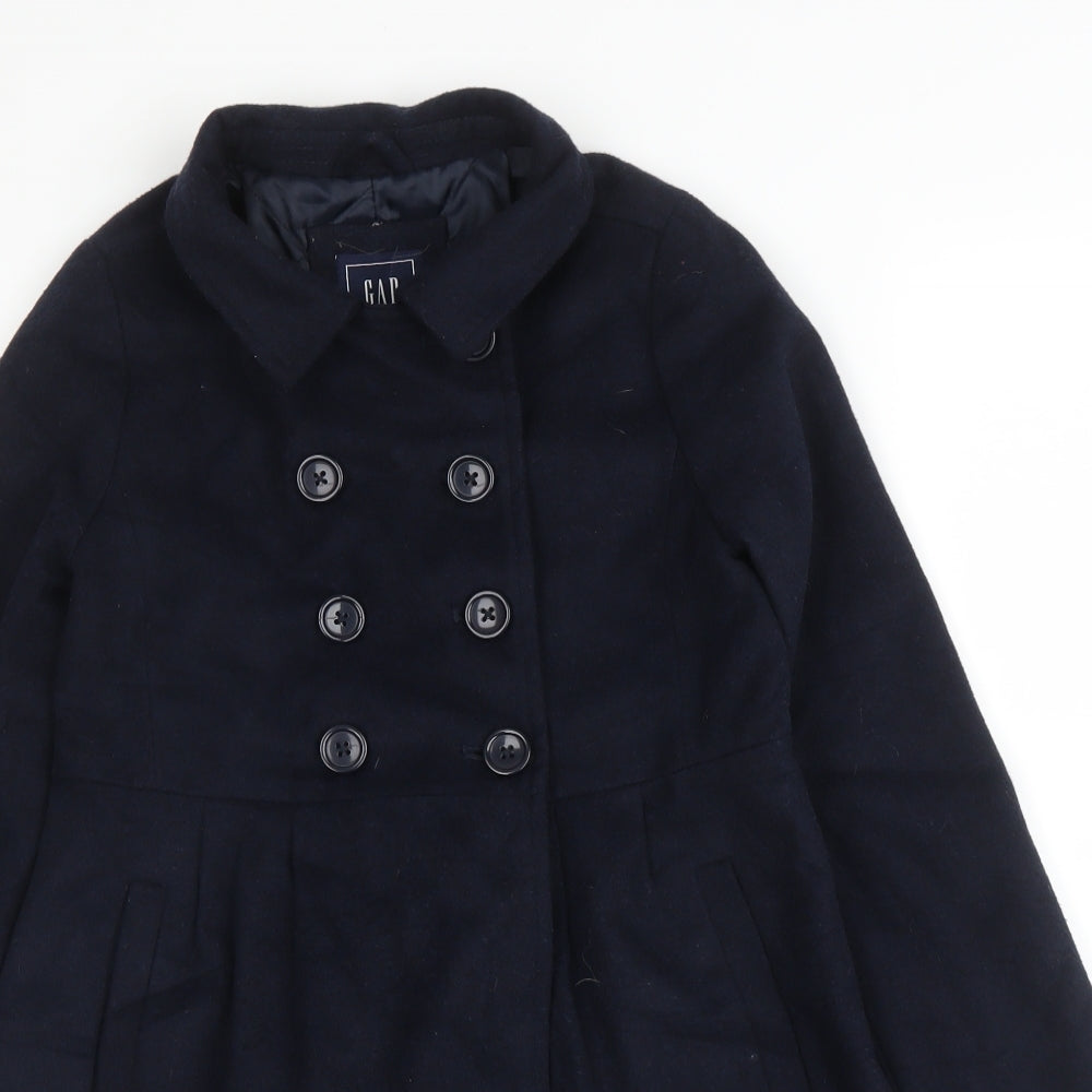 Gap Girls Blue   Pea Coat Coat Size 8 Years  Button