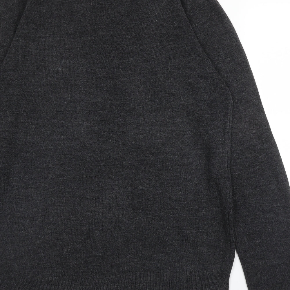 Primark Mens Grey V-Neck  Acrylic Pullover Jumper Size XL