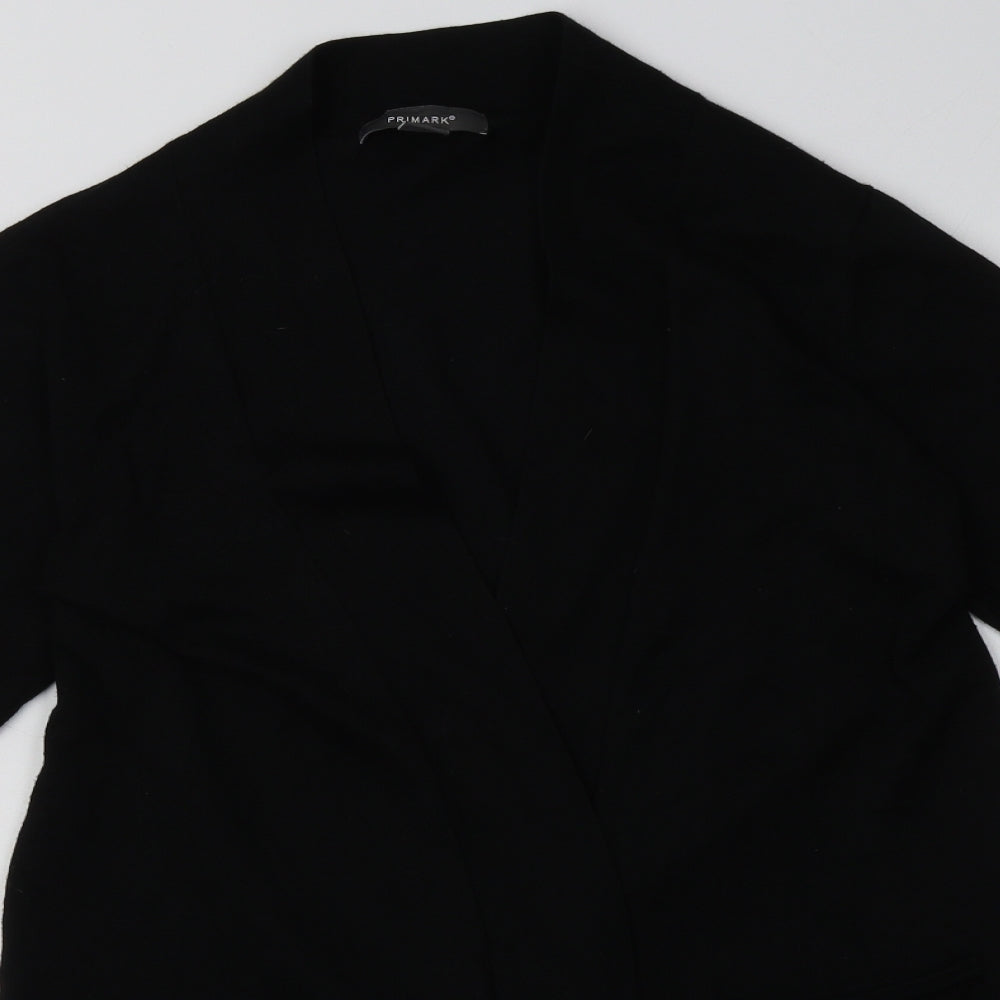 Primark Womens Black V-Neck  Viscose Cardigan Jumper Size S