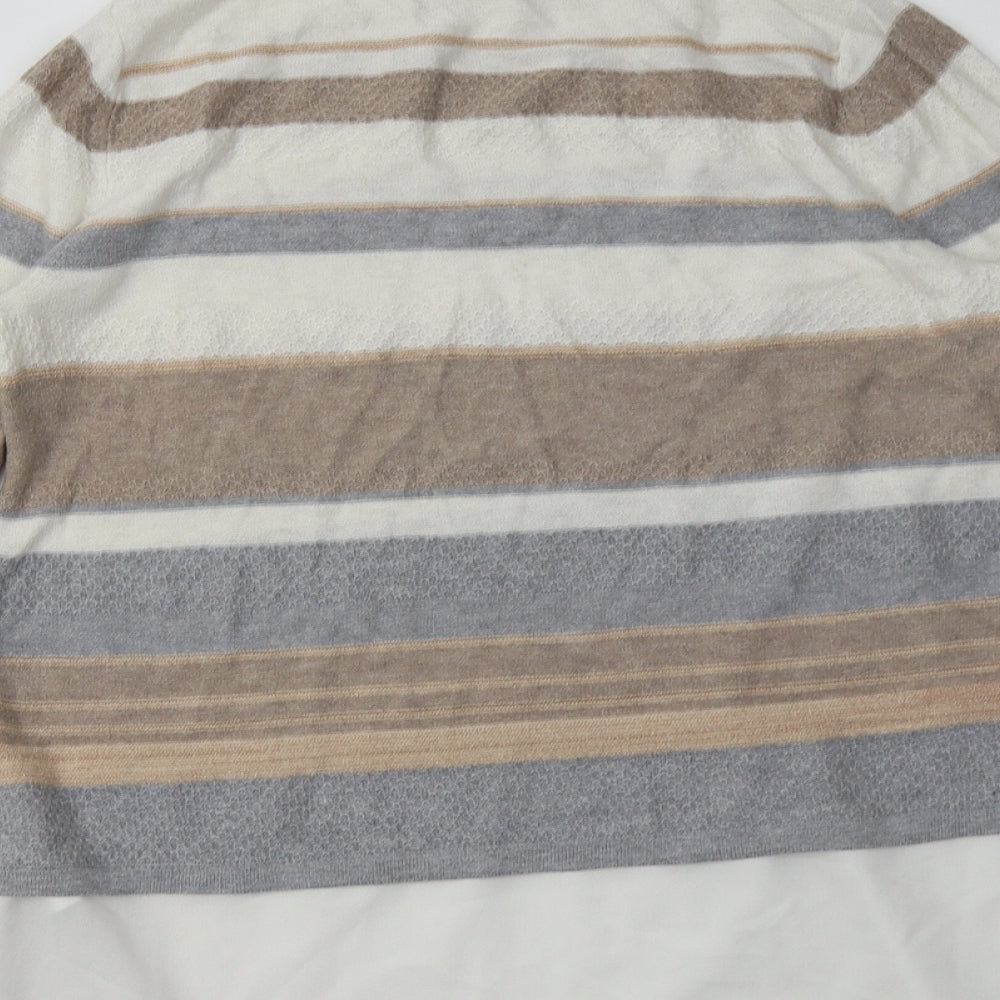 F&F Womens Silver Paisley Polyester Pullover Sweatshirt Size 12  Pullover
