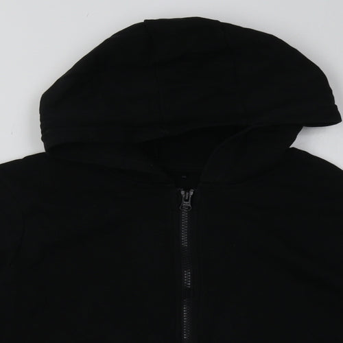 George Boys Black  Cotton Full Zip Hoodie Size 9-10 Years  Zip