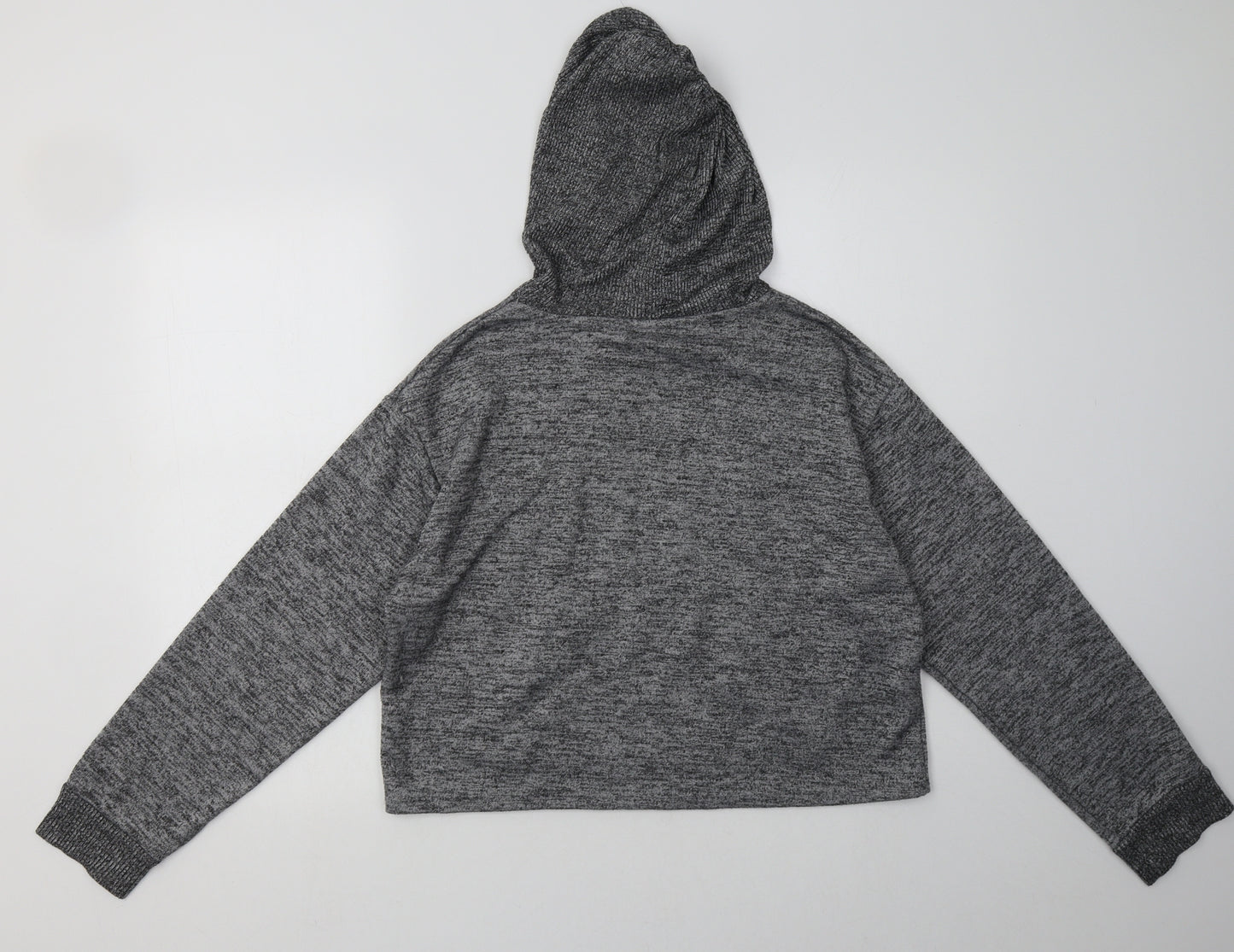 Primark Womens Grey  Polyester Pullover Hoodie Size M  Pullover - Cropped