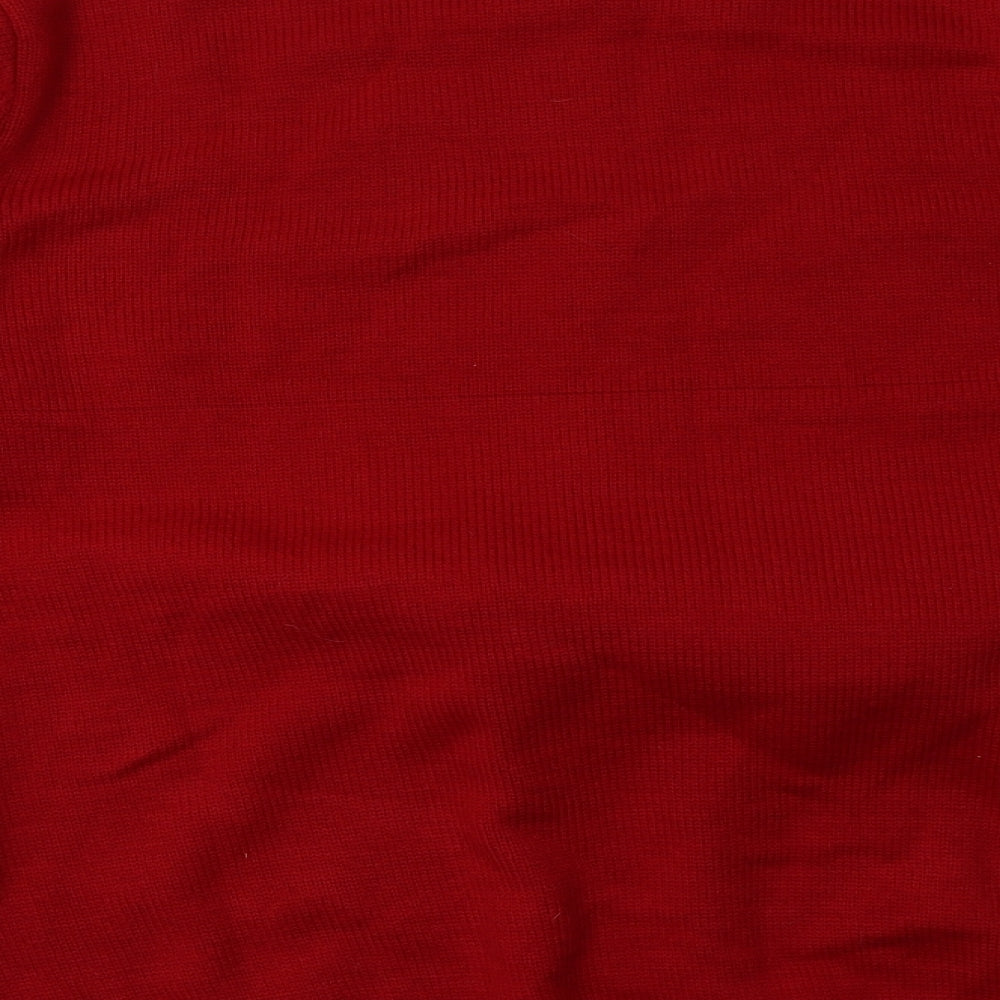 George Mens Red  Acrylic Pullover Sweatshirt Size 2XL   - Christmas