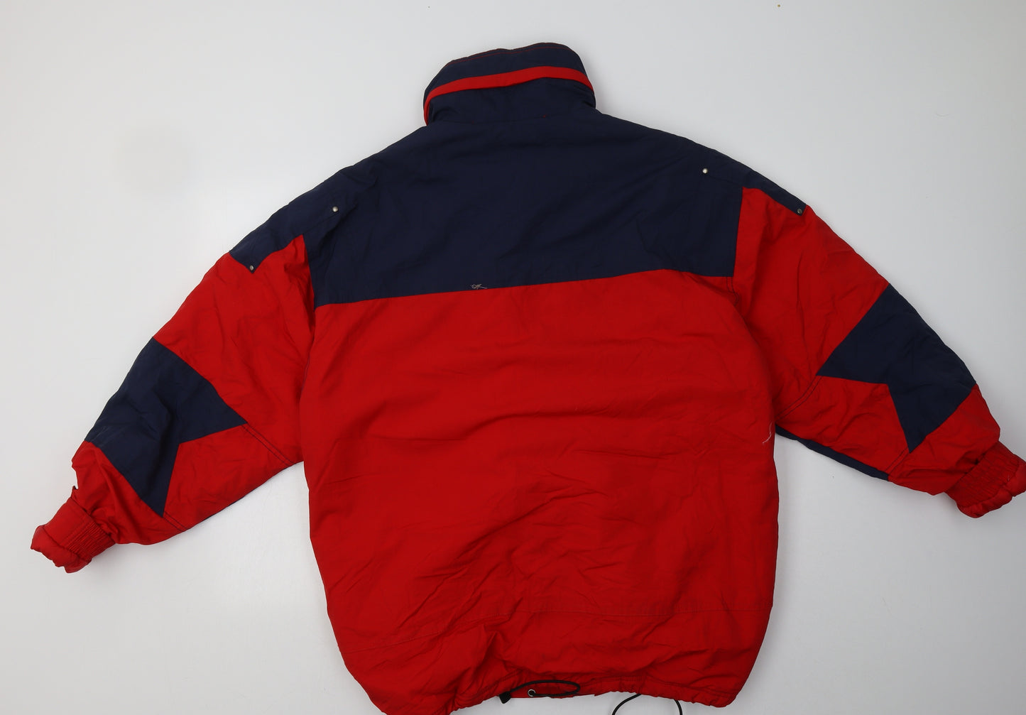 kilmanock Mens Red Striped  Overcoat Coat Size M  Zip