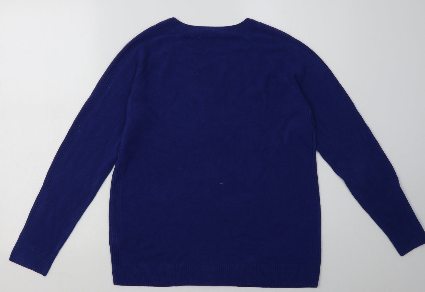 sainsburys Womens Blue  Acrylic Pullover Sweatshirt Size 12  Pullover