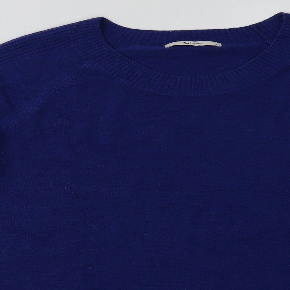 sainsburys Womens Blue  Acrylic Pullover Sweatshirt Size 12  Pullover