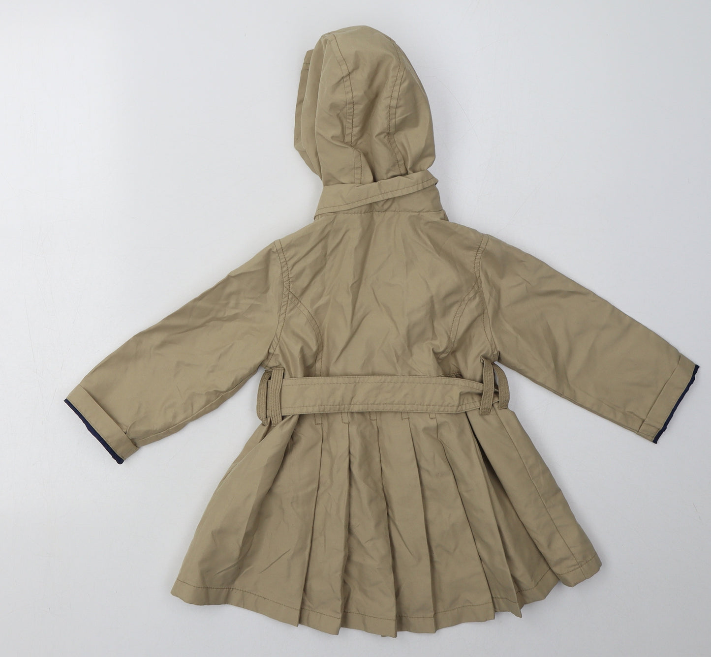 Mothercare Girls Beige   Basic Coat Coat Size 2 Years  Button