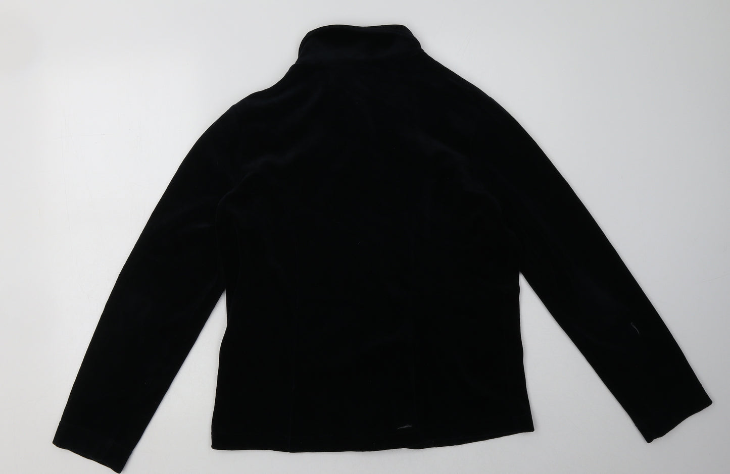 Adini Womens Black Collared  Cotton Cardigan Jumper Size S
