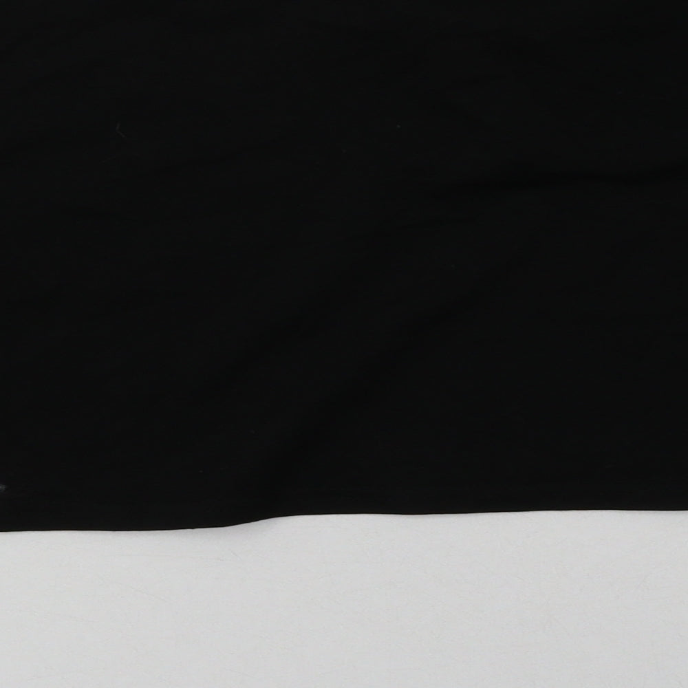 ROMWE Womens Black  Cotton Pullover Sweatshirt Size M  Pullover - Cropped