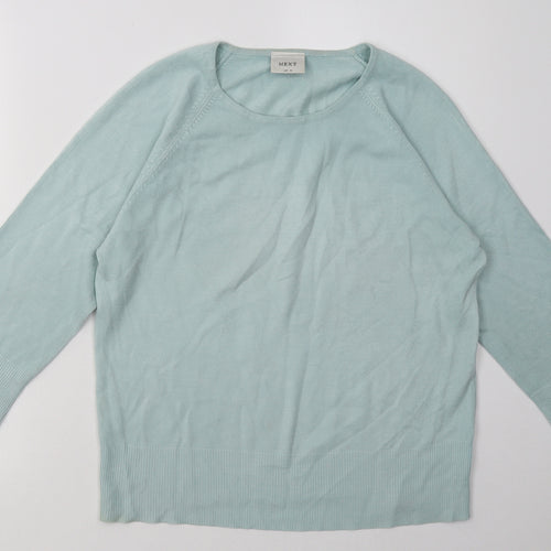 NEXT Womens Blue  Acrylic Pullover Sweatshirt Size 12  Pullover
