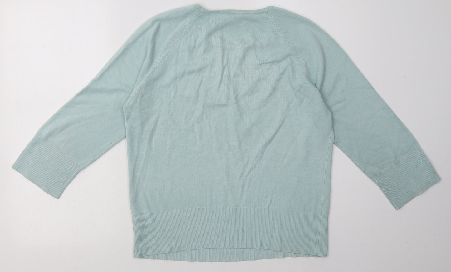 NEXT Womens Blue  Acrylic Pullover Sweatshirt Size 12  Pullover