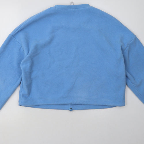 Stradivarius Womens Blue  Polyester Pullover Sweatshirt Size S  Pullover - Cropped