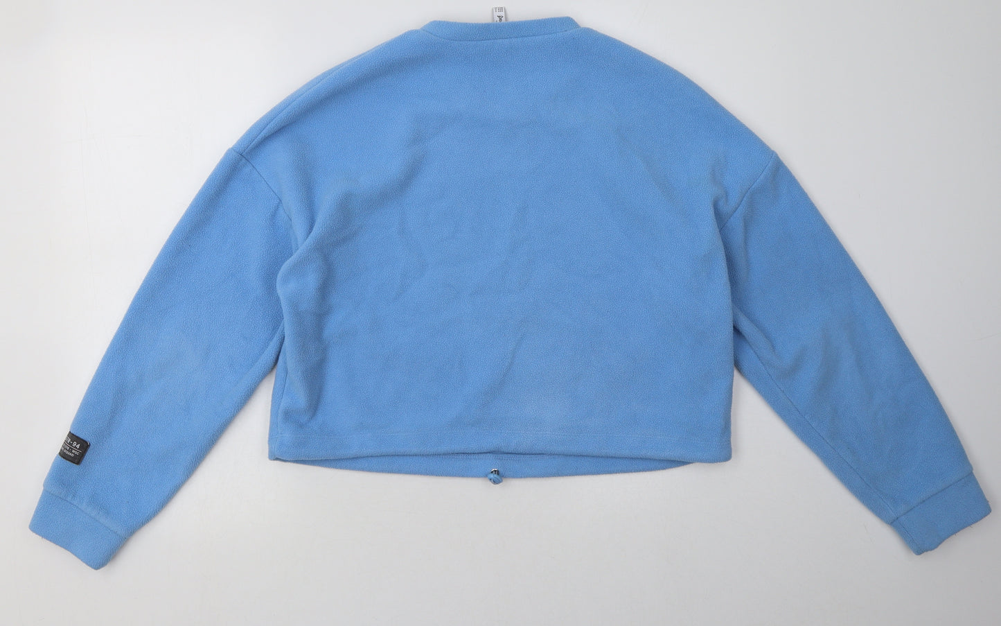 Stradivarius Womens Blue  Polyester Pullover Sweatshirt Size S  Pullover - Cropped
