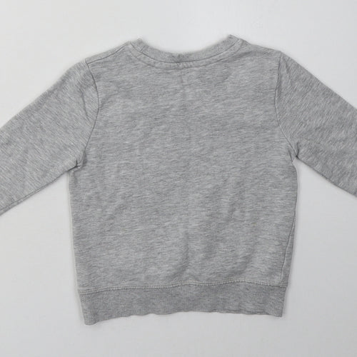 George Boys Grey  Cotton Pullover Sweatshirt Size 2-3 Years  Pullover - super dude