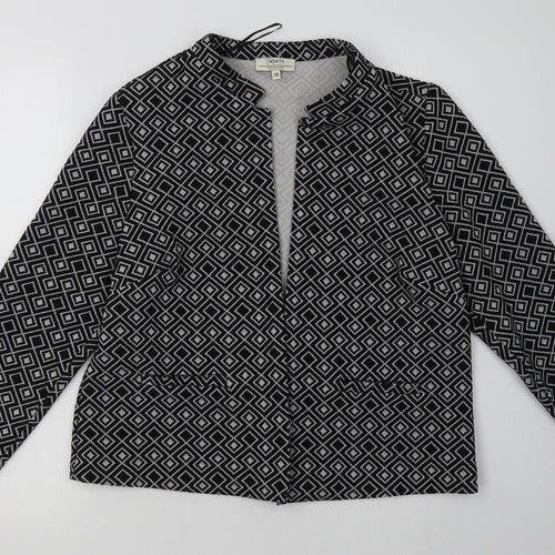 Matalan Womens Grey Geometric  Jacket Blazer Size 14