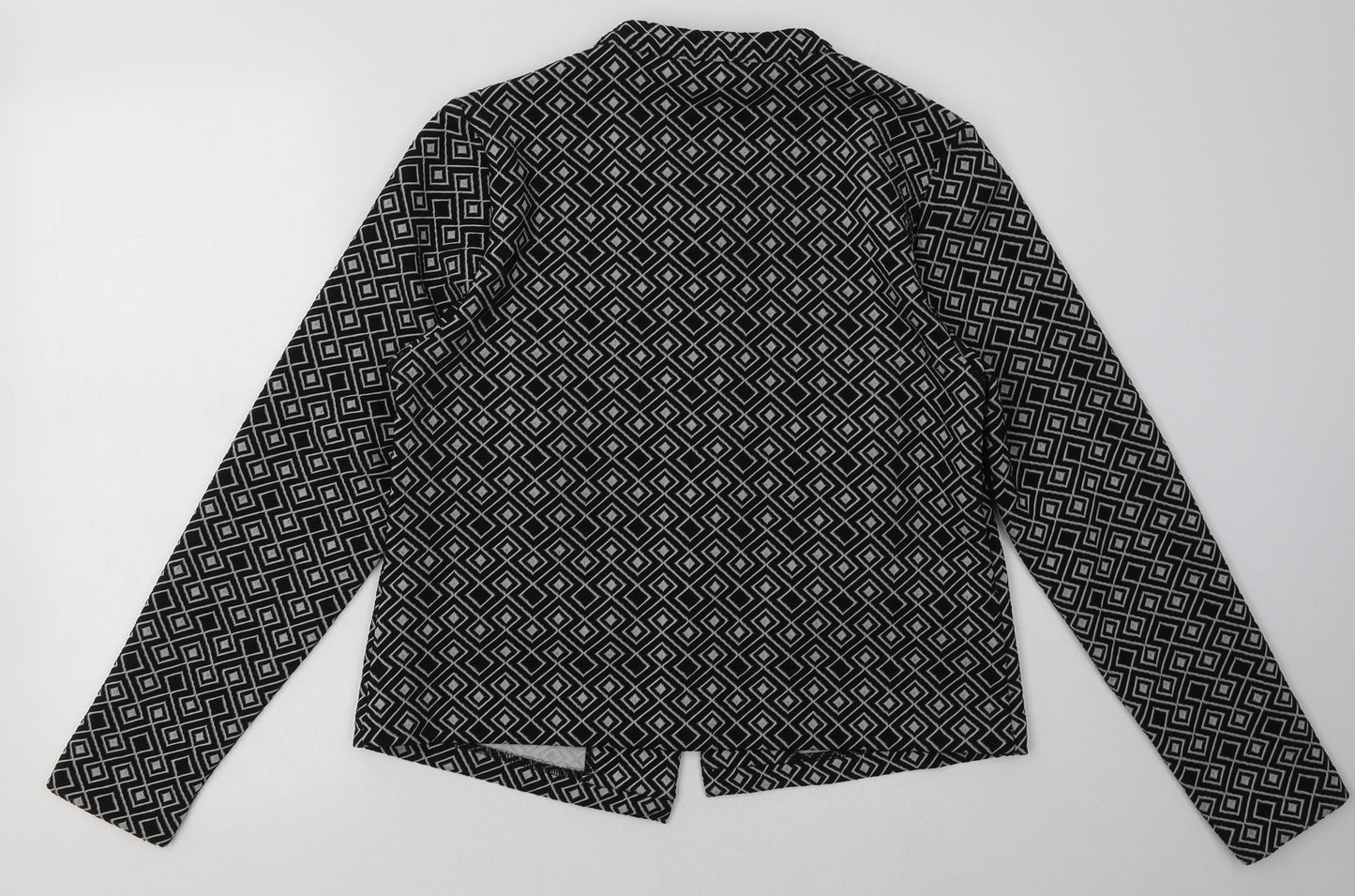 Matalan Womens Grey Geometric  Jacket Blazer Size 14