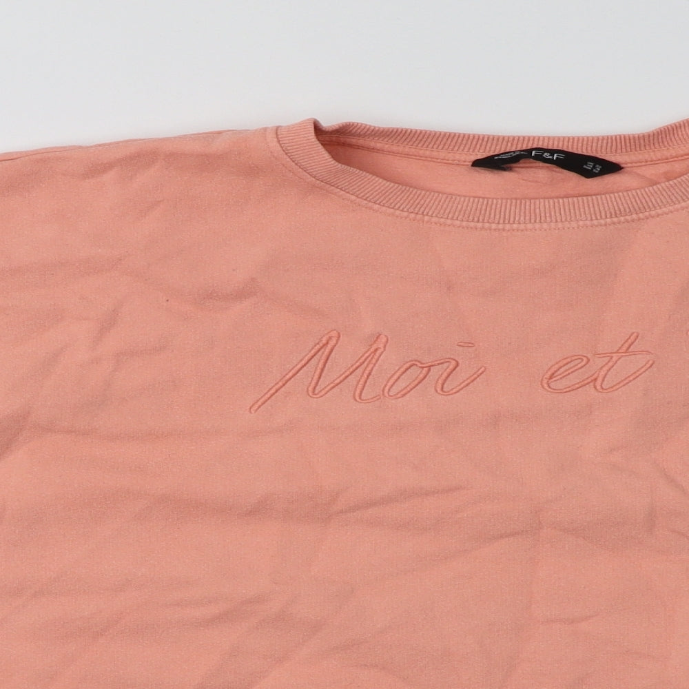 F&F Womens Pink  Cotton Pullover Sweatshirt Size 22  Pullover - moi et toi
