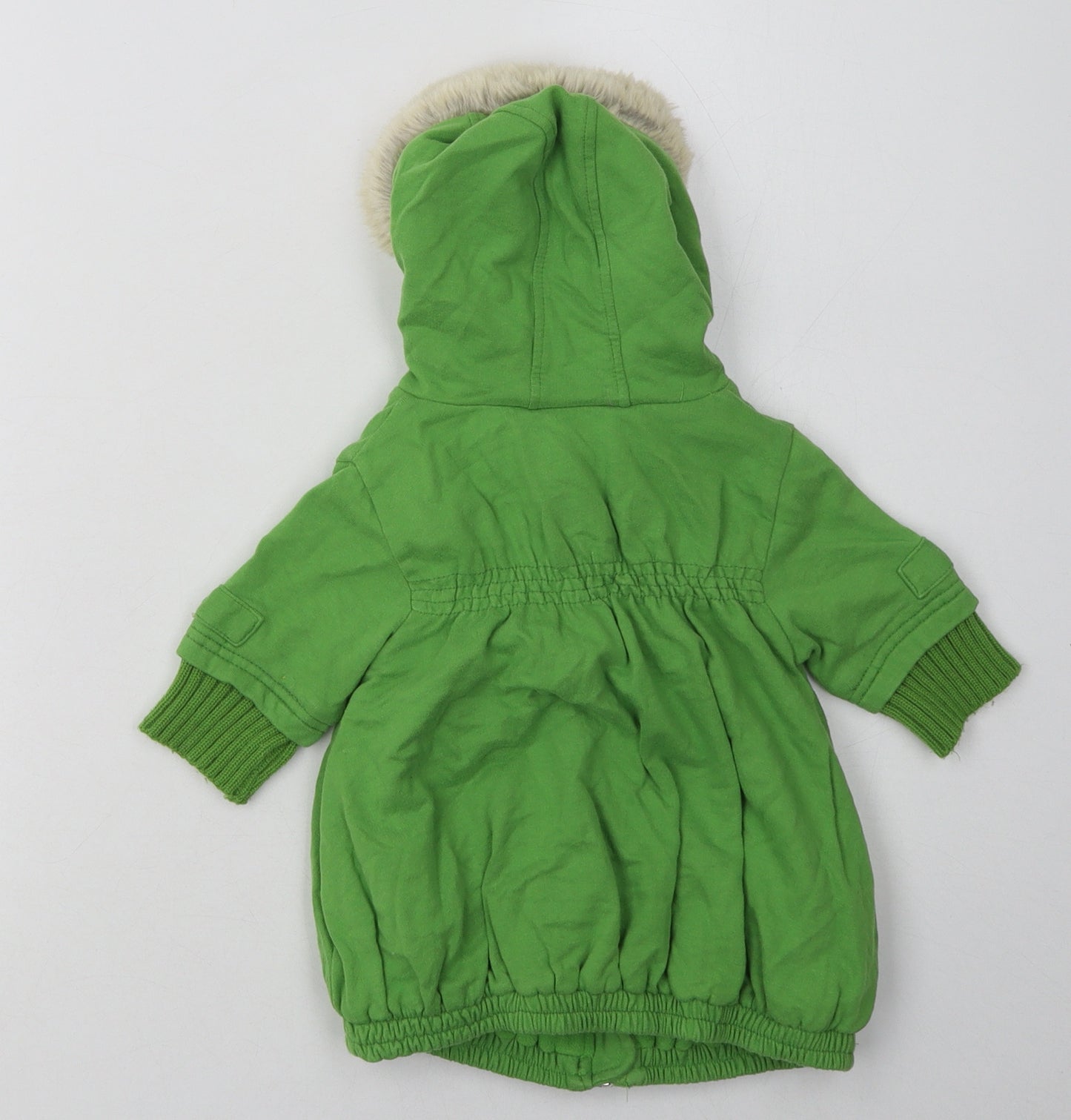NEXT Girls Green   Basic Coat Coat Size 3-6 Months   Zip