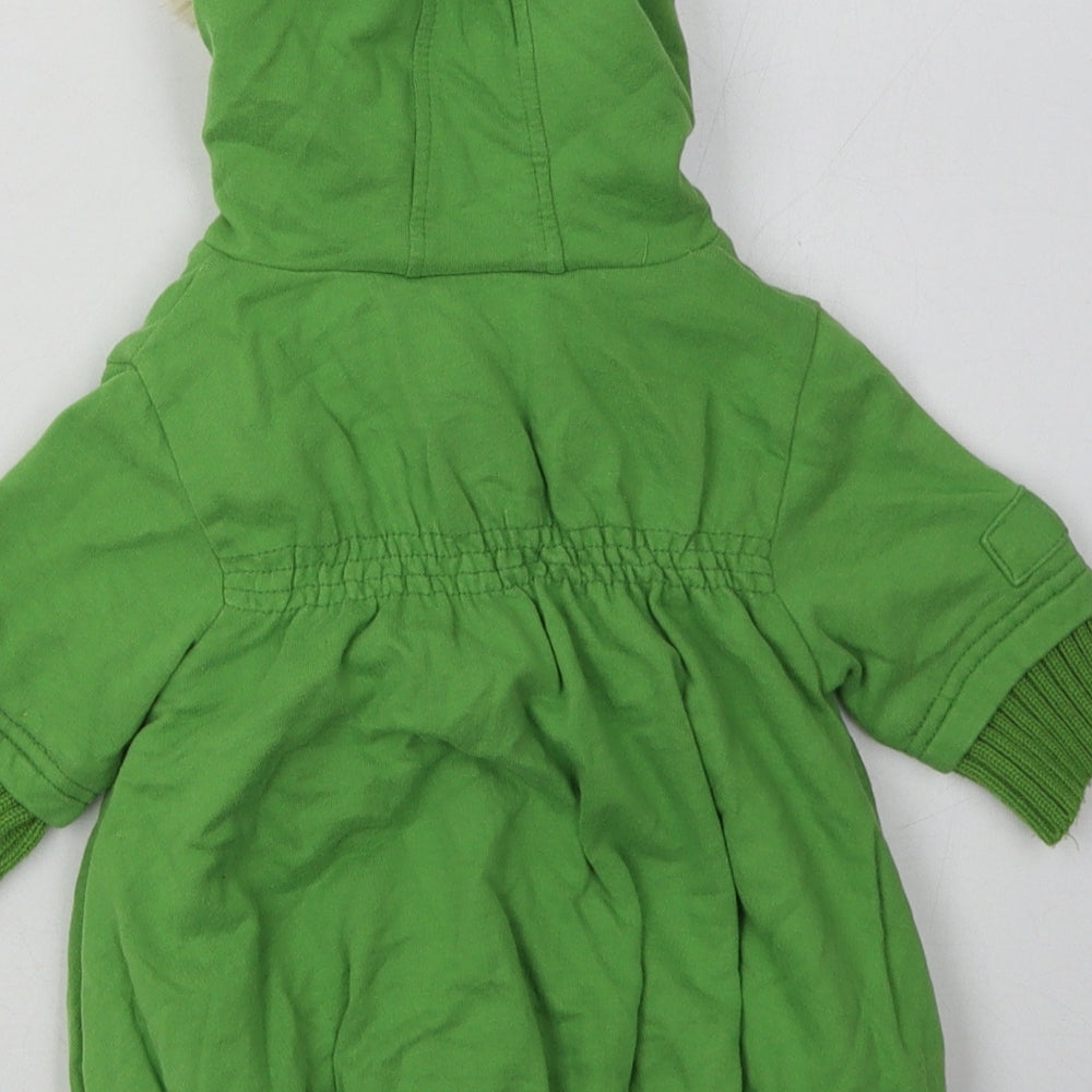 NEXT Girls Green   Basic Coat Coat Size 3-6 Months   Zip