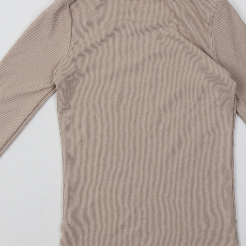 New Look Womens Beige  Polyester Pullover Sweatshirt Size 10  Pullover