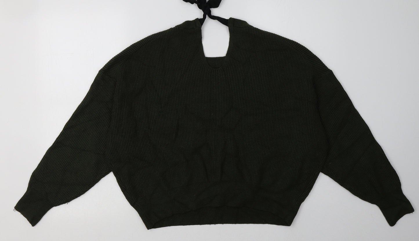 Zara Womens Green  Viscose Pullover Sweatshirt Size M  Pullover