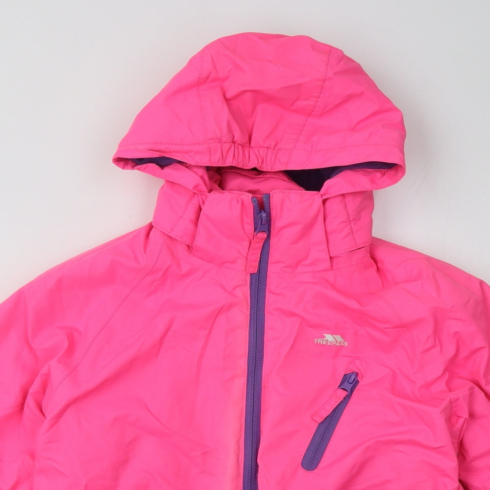 Trespass Girls Pink   Overcoat Coat Size 9-10 Years  Zip