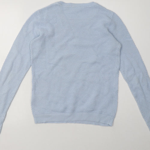 VILA Womens Blue  Cotton Pullover Sweatshirt Size S  Pullover