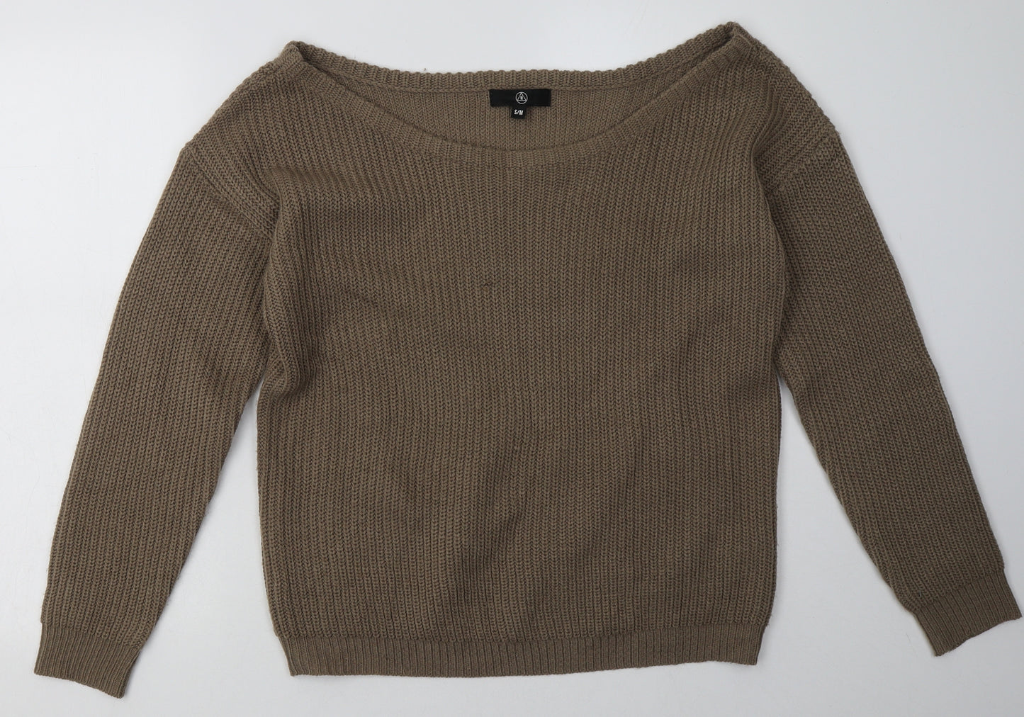 Missguided Womens Brown  Acrylic Pullover Sweatshirt Size M  Pullover