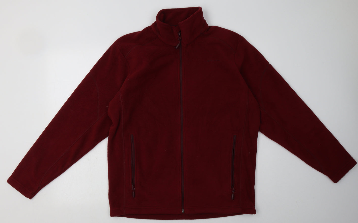 Ayacucho Mens Red  Polyester Full Zip Sweatshirt Size M