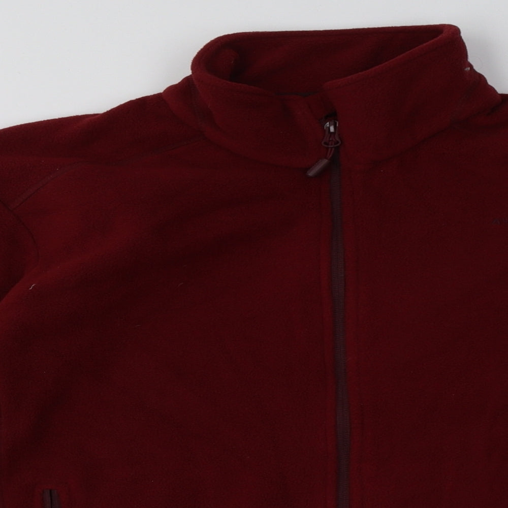 Ayacucho Mens Red  Polyester Full Zip Sweatshirt Size M