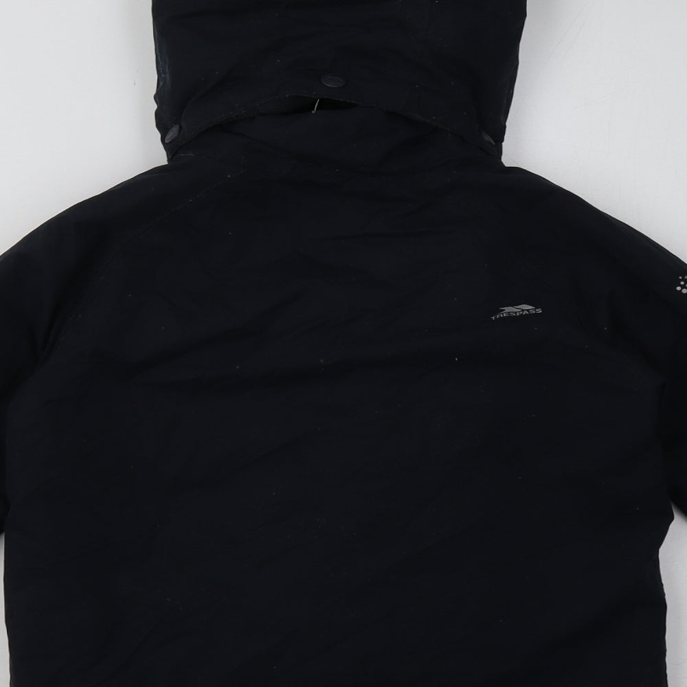 Trespass Boys Black   Basic Coat Coat Size 5-6 Years  Zip