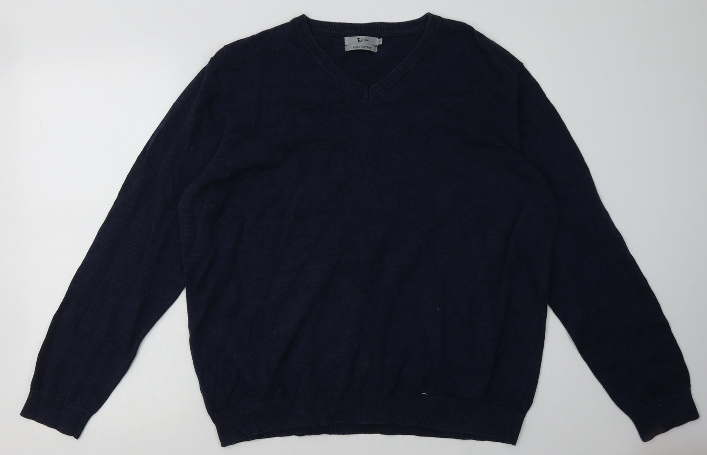 sainsburys Mens Blue  Cotton Pullover Sweatshirt Size XL