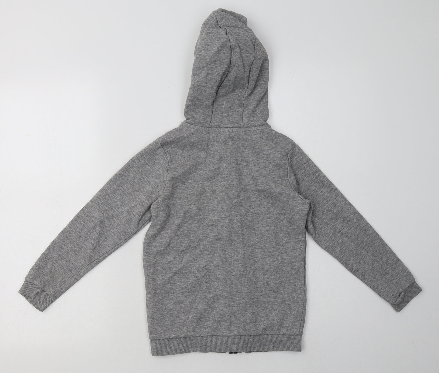 sainsburys Boys Grey  Cotton Full Zip Hoodie Size 8 Years  Zip