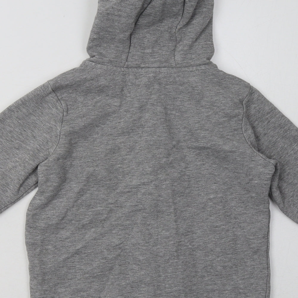 sainsburys Boys Grey  Cotton Full Zip Hoodie Size 8 Years  Zip