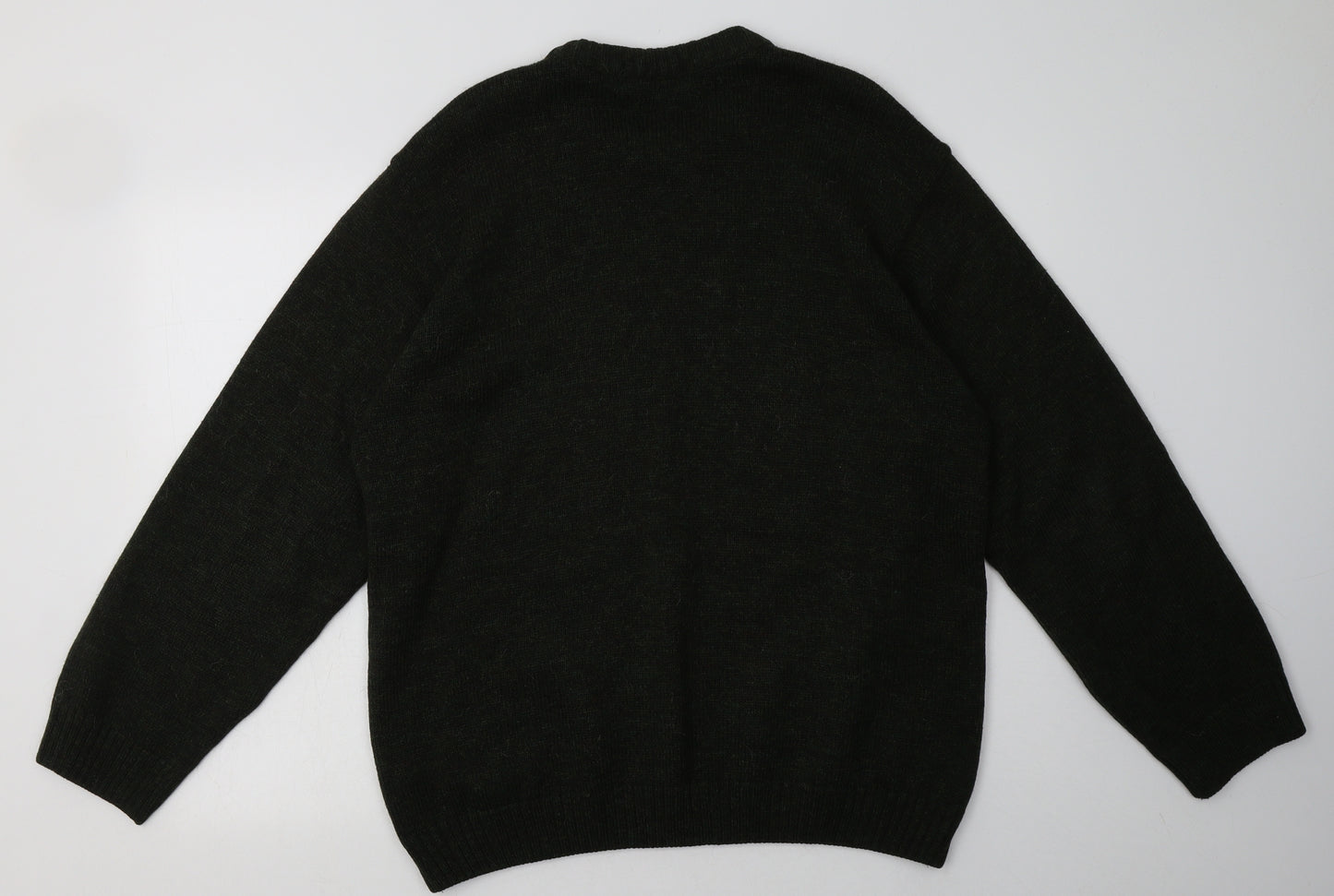 tom sayers Mens Green Geometric Acrylic Pullover Sweatshirt Size XL