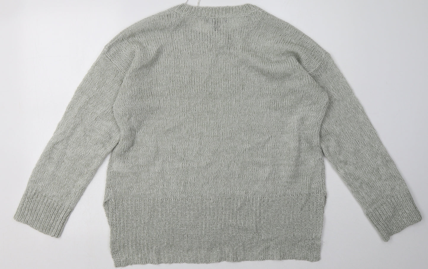 New Look Womens Grey  Acrylic Pullover Sweatshirt Size M  Pullover