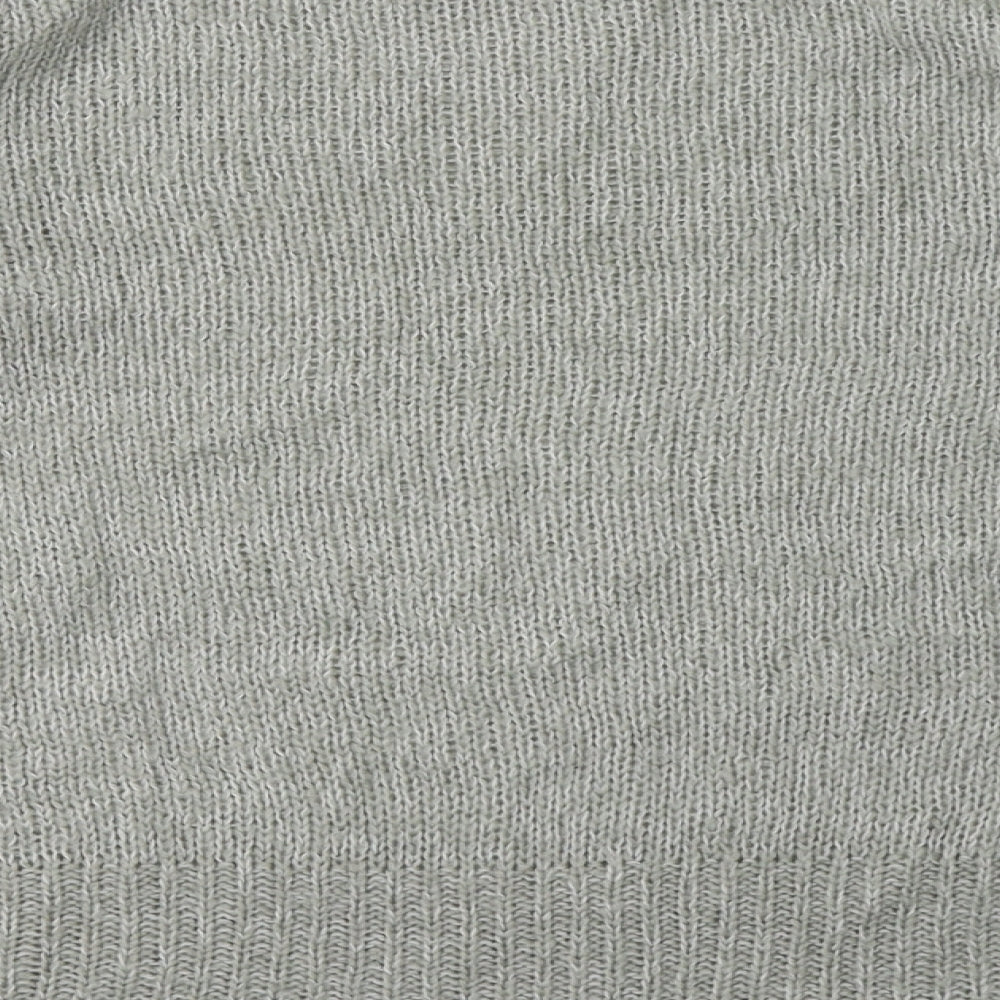 New Look Womens Grey  Acrylic Pullover Sweatshirt Size M  Pullover