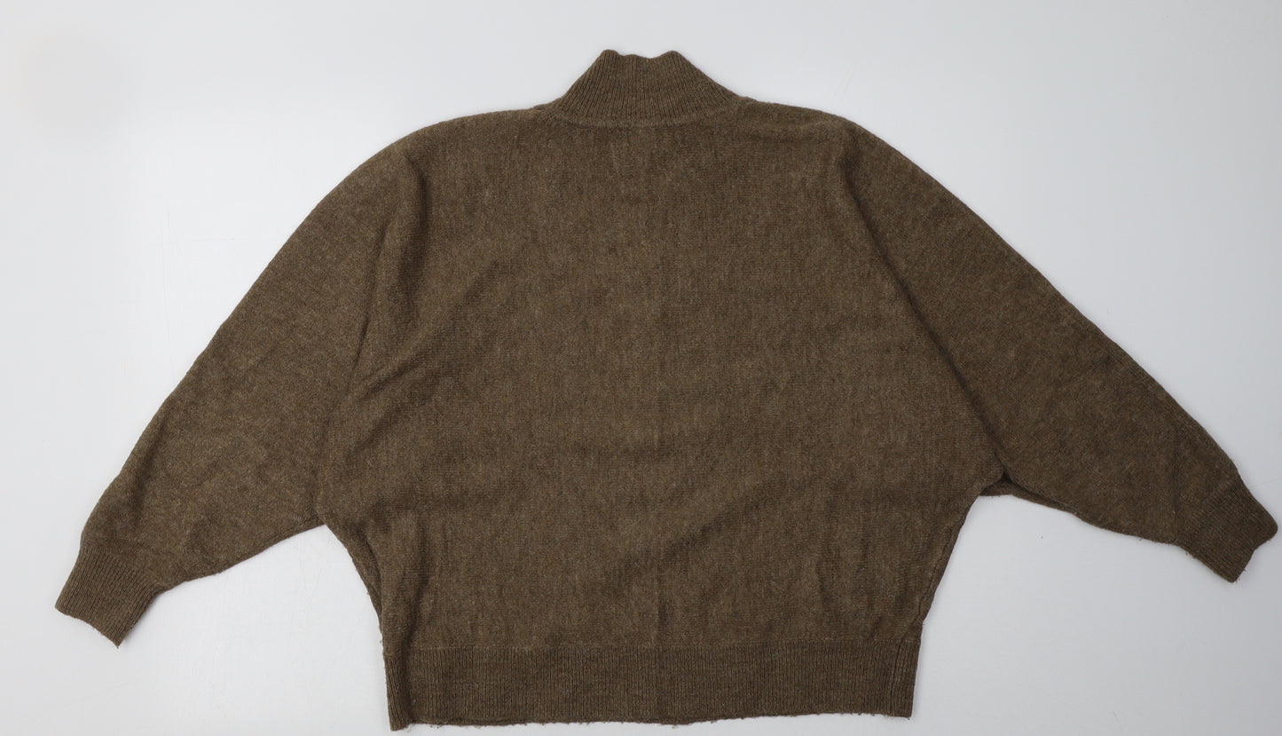 H&M Womens Brown  Acrylic Pullover Sweatshirt Size L  Pullover