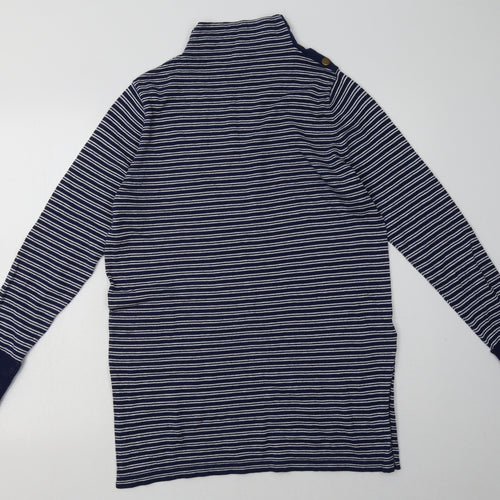 Aspen Womens Blue Striped Cotton Jumper Dress  Size M  Halter Pullover