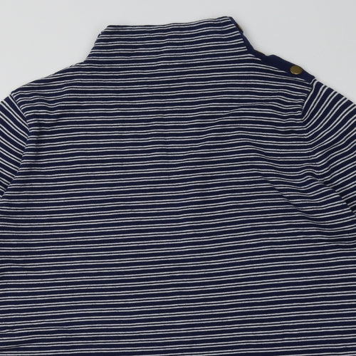 Aspen Womens Blue Striped Cotton Jumper Dress  Size M  Halter Pullover