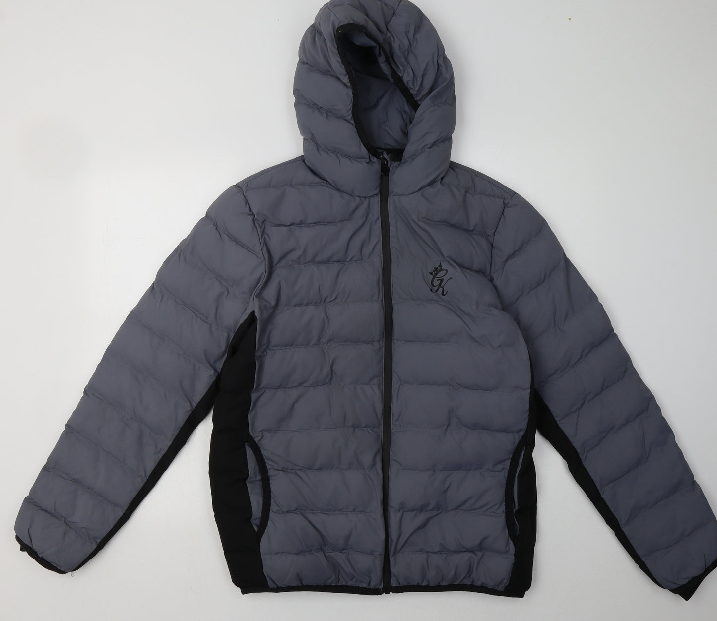 Gym King Mens Grey   Puffer Jacket Jacket Size M  Zip