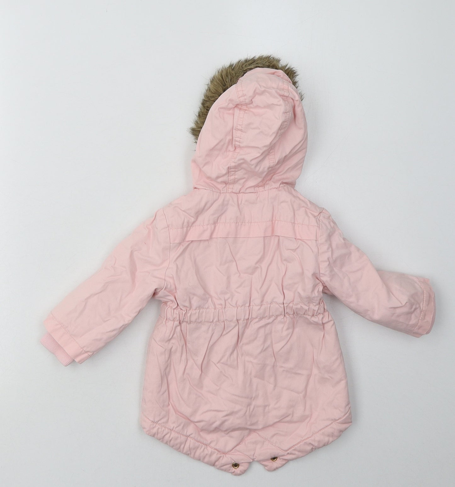 Mothercare Girls Pink   Basic Coat Coat Size 3-6 Months   Zip