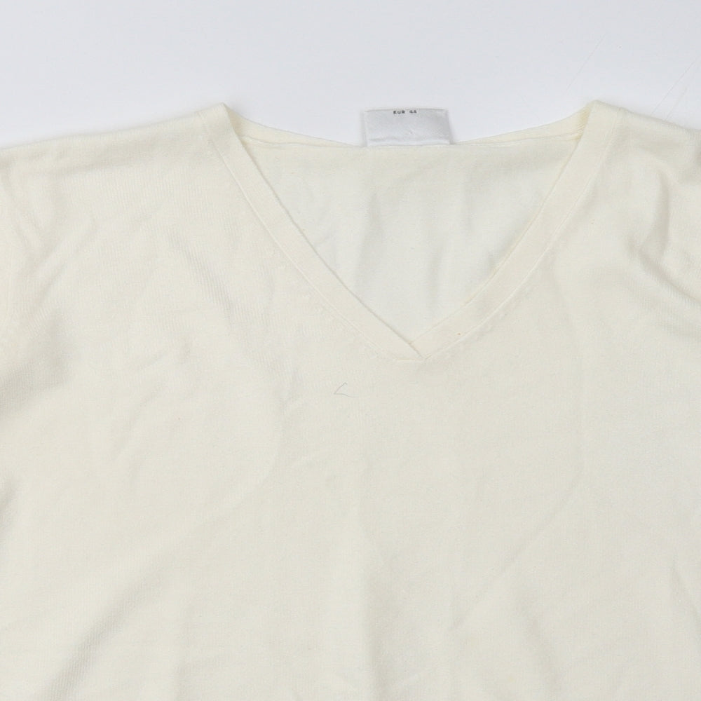 NEXT Womens White  Acrylic Pullover Sweatshirt Size 16  Pullover