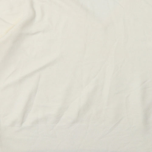 NEXT Womens White  Acrylic Pullover Sweatshirt Size 16  Pullover