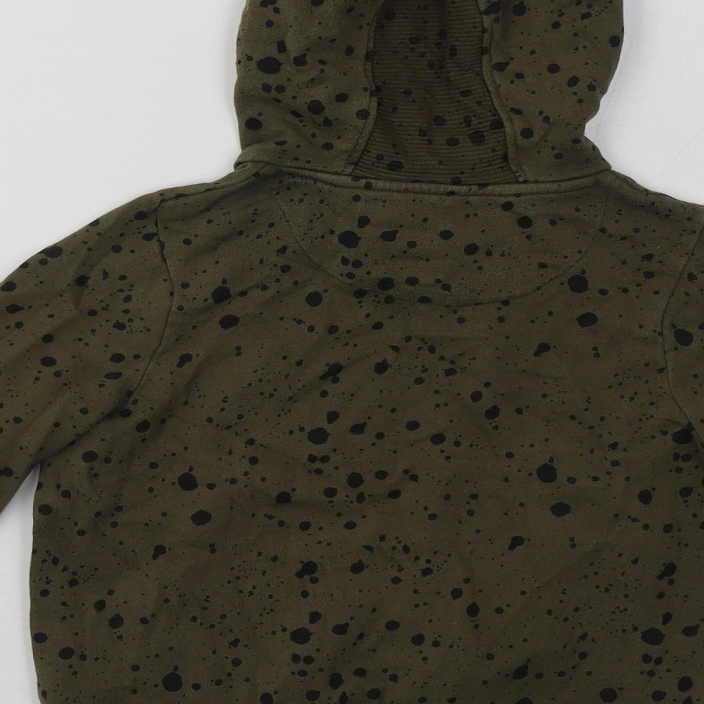 Nutmeg Boys Green Geometric Cotton Pullover Hoodie Size 6-7 Years  Pullover