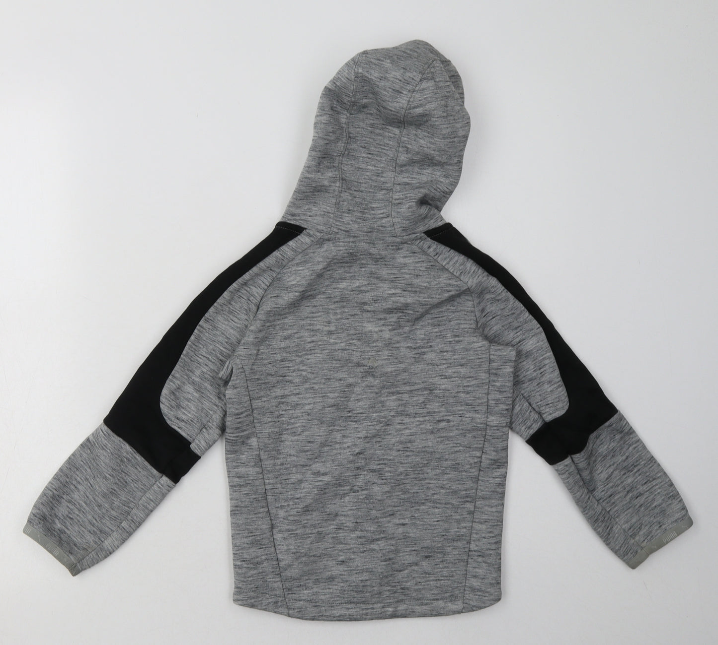 PUMA Boys Grey  Cotton Full Zip Hoodie Size 5-6 Years  Zip