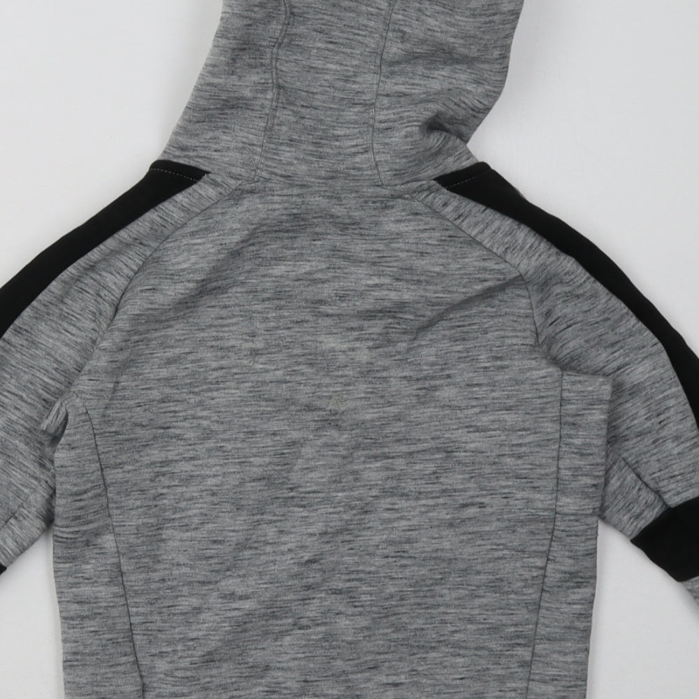 PUMA Boys Grey  Cotton Full Zip Hoodie Size 5-6 Years  Zip