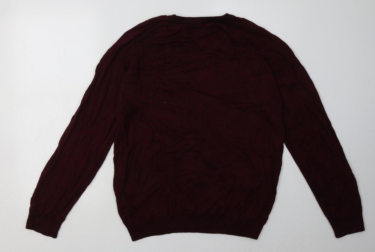 River Island Mens Red  Viscose Pullover Sweatshirt Size L