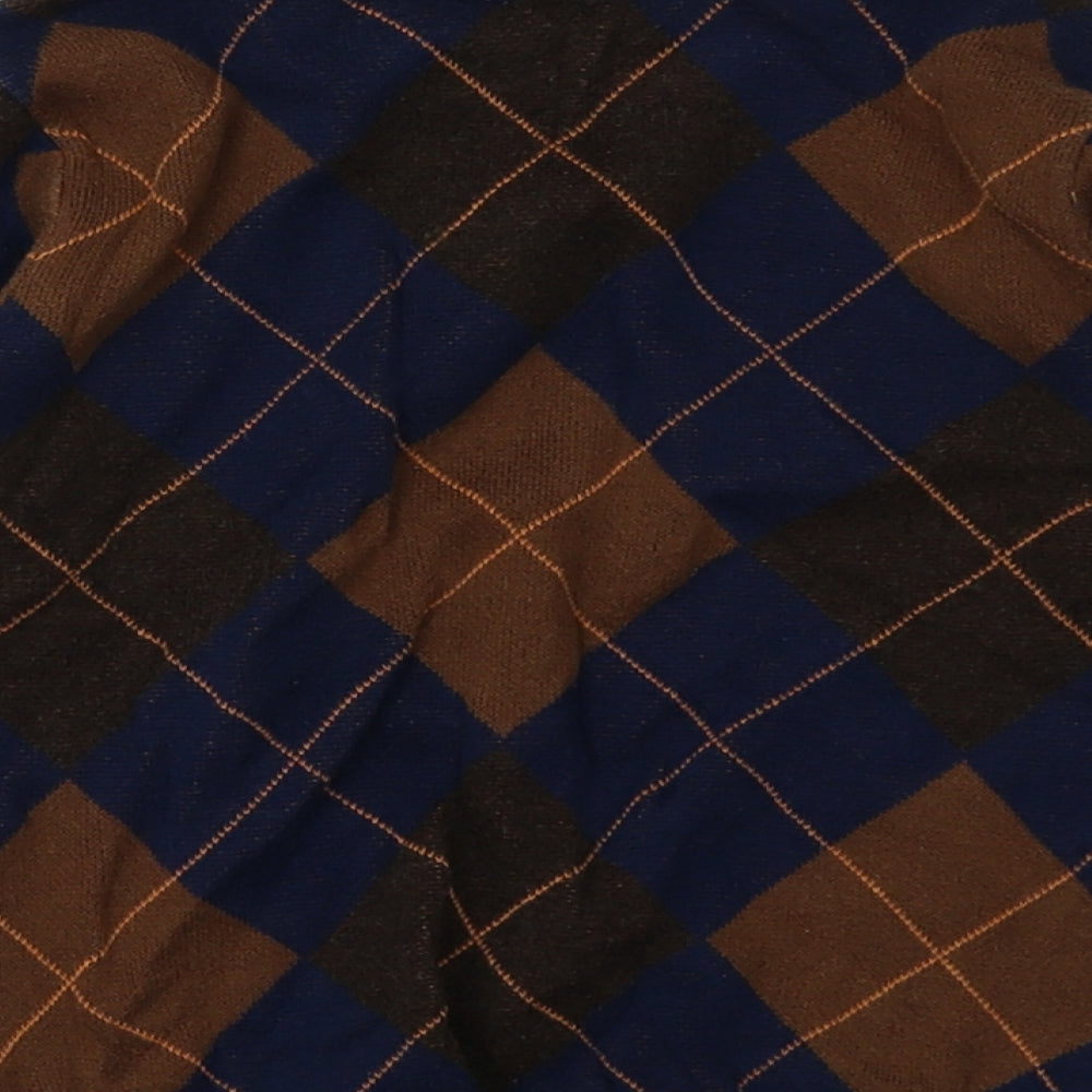 NEXT Boys Brown Argyle/Diamond Cotton Pullover Sweatshirt Size 5-6 Years  Pullover